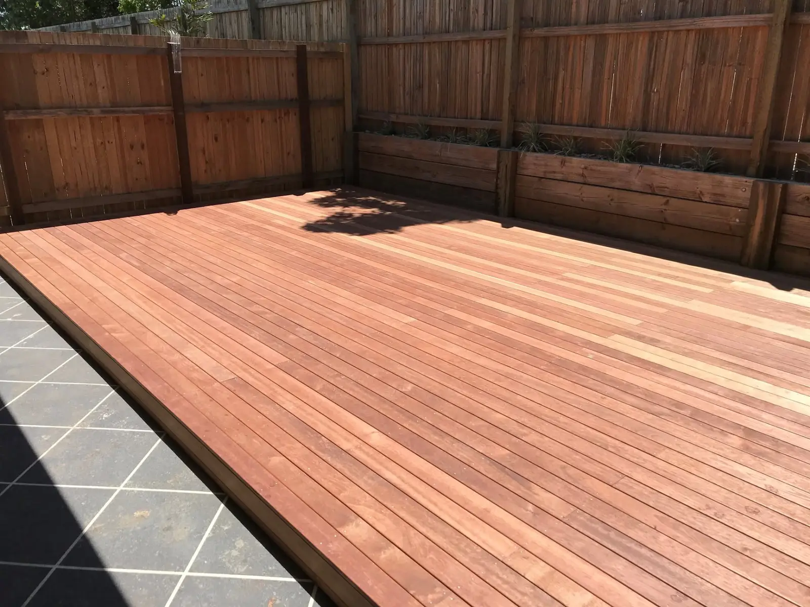 Hardwood timber deck built by DJL Building & Maintenance at a Brisbane home