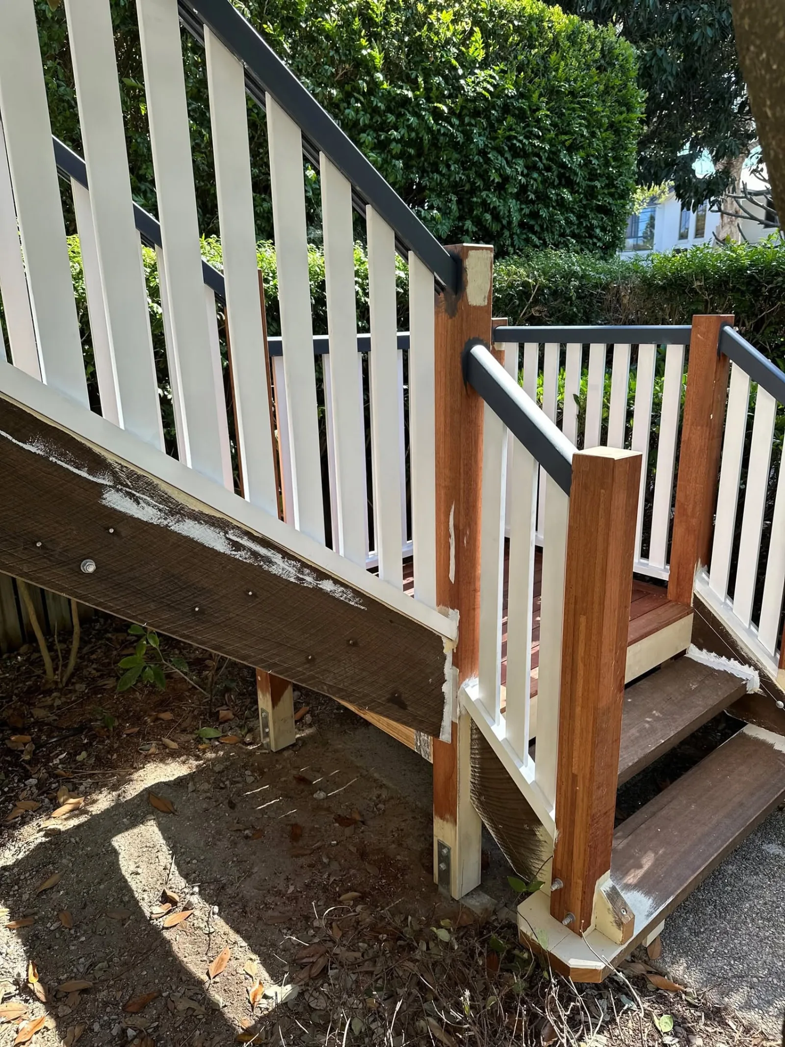 Timber stairs and handrails at a Brisbane residential property