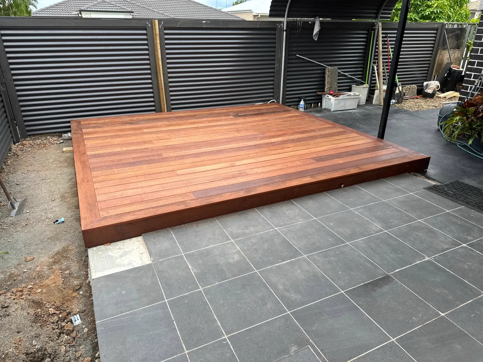 Small hardwood deck completed by DJL Building & Maintenance in Yarrabilba QLD