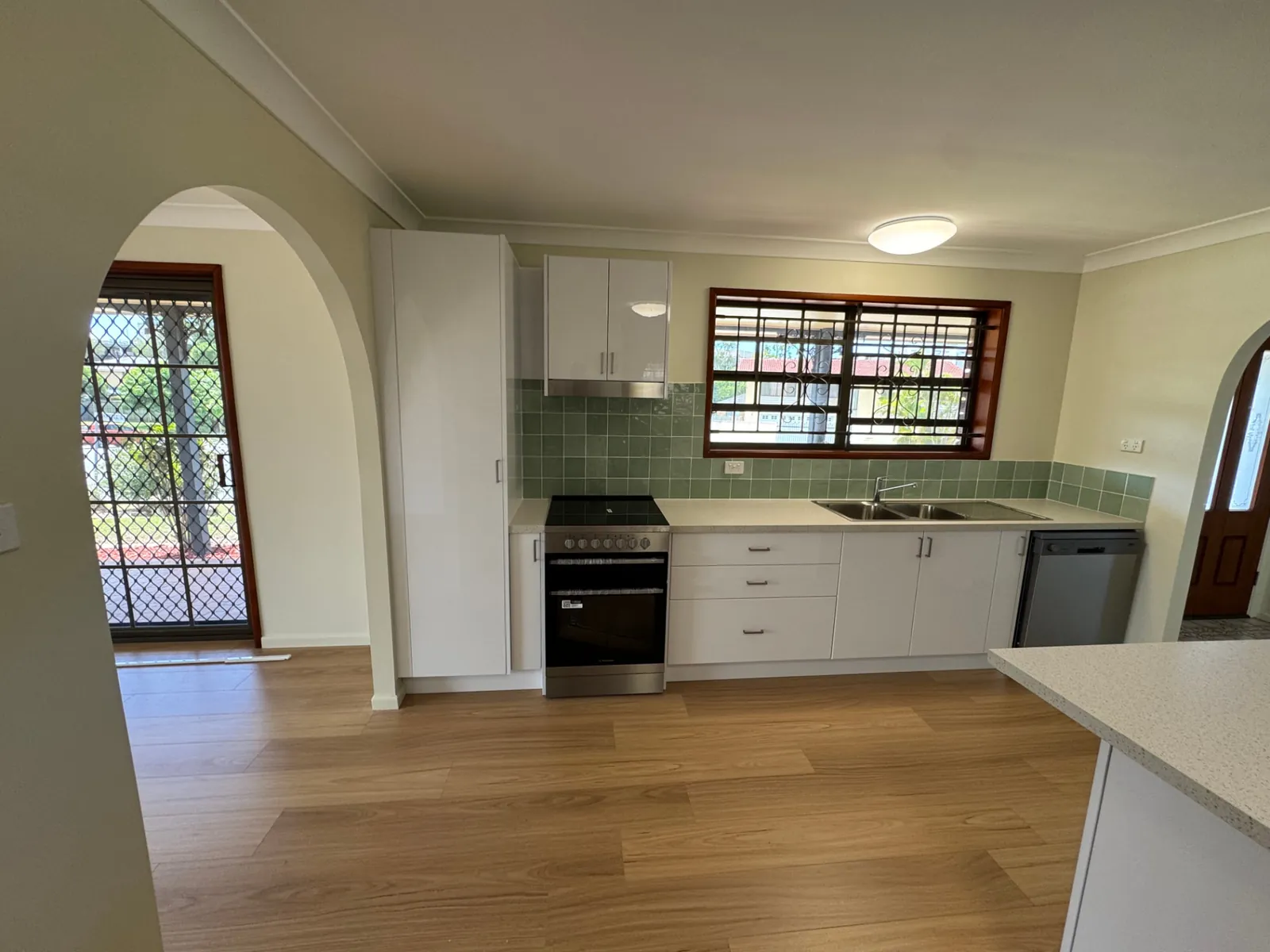 Completed kitchen renovation with island in Carindale Brisbane