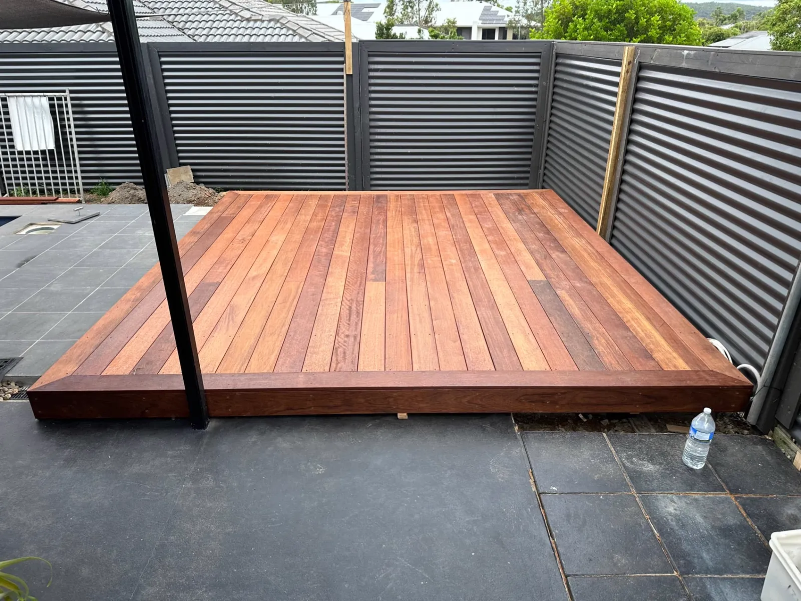 Hardwood decking with picture-frame border in Yarrabilba QLD